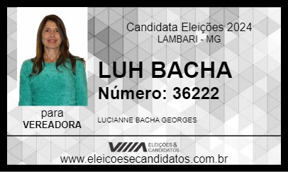 Candidato LUH BACHA 2024 - LAMBARI - Eleições