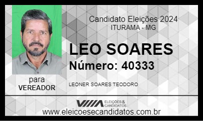 Candidato LEO SOARES 2024 - ITURAMA - Eleições