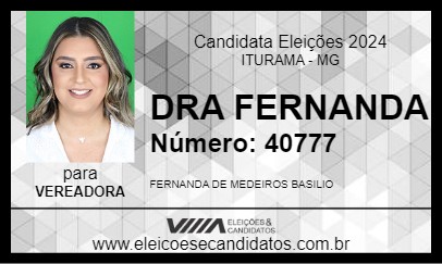 Candidato DRA FERNANDA 2024 - ITURAMA - Eleições