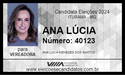 Candidato ANA LÚCIA 2024 - ITURAMA - Eleições