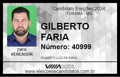 Candidato GILBERTO FARIA 2024 - ITURAMA - Eleições