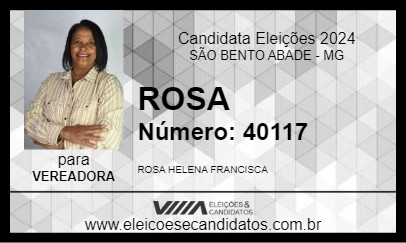 Candidato ROSA 2024 - SÃO BENTO ABADE - Eleições