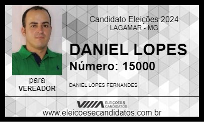 Candidato DANIEL LOPES 2024 - LAGAMAR - Eleições