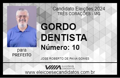 Candidato GORDO DENTISTA 2024 - TRÊS CORAÇÕES - Eleições