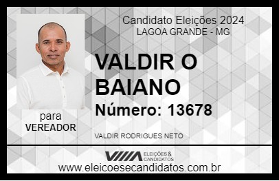 Candidato VALDIR O BAIANO 2024 - LAGOA GRANDE - Eleições