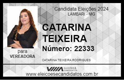 Candidato CATARINA TEIXEIRA 2024 - LAMBARI - Eleições