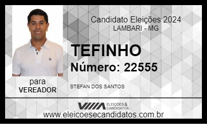 Candidato TEFINHO 2024 - LAMBARI - Eleições