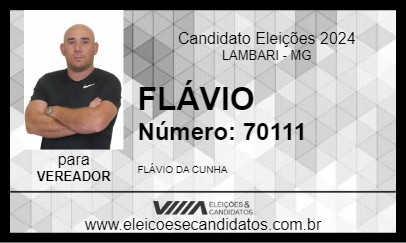 Candidato FLÁVIO 2024 - LAMBARI - Eleições