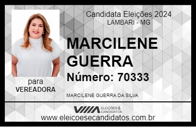 Candidato MARCILENE GUERRA 2024 - LAMBARI - Eleições