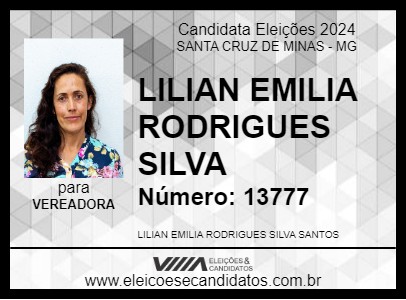 Candidato LILIAN 2024 - SANTA CRUZ DE MINAS - Eleições