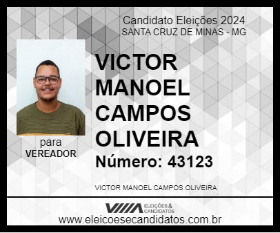 Candidato VICTOR MANOEL 2024 - SANTA CRUZ DE MINAS - Eleições