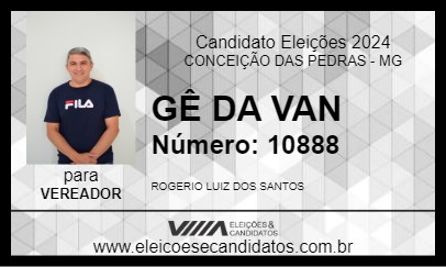 Candidato GÊ DA VAN 2024 - CONCEIÇÃO DAS PEDRAS - Eleições