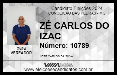 Candidato ZÉ CARLOS DO IZAC 2024 - CONCEIÇÃO DAS PEDRAS - Eleições