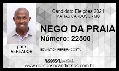 Candidato NEGO DA PRAIA 2024 - MATIAS CARDOSO - Eleições