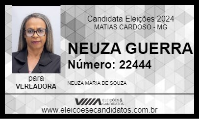 Candidato NEUZA GUERRA 2024 - MATIAS CARDOSO - Eleições