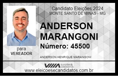 Candidato ANDERSON MARANGONI 2024 - MONTE SANTO DE MINAS - Eleições