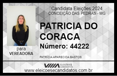 Candidato PATRICIA DO CORACA 2024 - CONCEIÇÃO DAS PEDRAS - Eleições