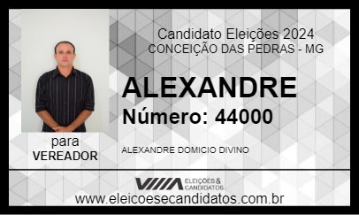 Candidato ALEXANDRE 2024 - CONCEIÇÃO DAS PEDRAS - Eleições