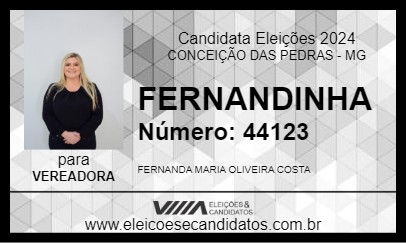 Candidato FERNANDINHA 2024 - CONCEIÇÃO DAS PEDRAS - Eleições