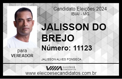 Candidato JALISSON DO BREJO 2024 - IBIAÍ - Eleições