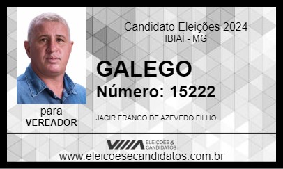 Candidato GALEGO 2024 - IBIAÍ - Eleições