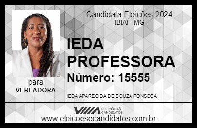 Candidato IEDA PROFESSORA 2024 - IBIAÍ - Eleições