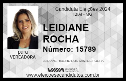 Candidato LEIDIANE ROCHA  2024 - IBIAÍ - Eleições