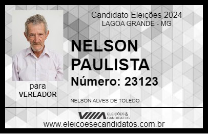 Candidato NELSON PAULISTA 2024 - LAGOA GRANDE - Eleições