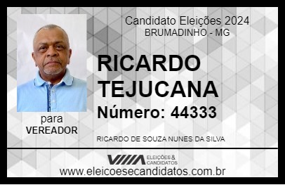 Candidato RICARDO TEJUCANA 2024 - BRUMADINHO - Eleições