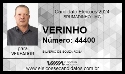 Candidato VERINHO 2024 - BRUMADINHO - Eleições