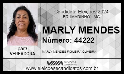 Candidato MARLY MENDES 2024 - BRUMADINHO - Eleições