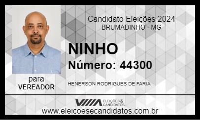 Candidato NINHO 2024 - BRUMADINHO - Eleições