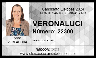 Candidato VERONALUCI 2024 - MONTE SANTO DE MINAS - Eleições