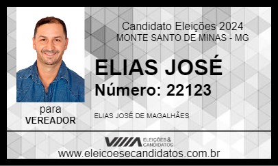 Candidato ELIAS JOSÉ 2024 - MONTE SANTO DE MINAS - Eleições