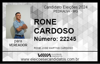 Candidato RONE CARDOSO 2024 - PEDRALVA - Eleições