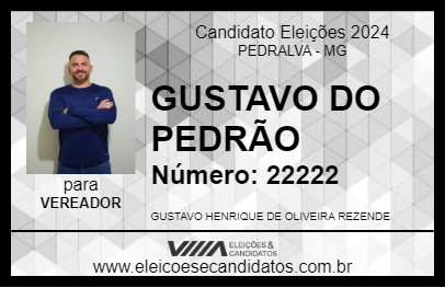 Candidato GUSTAVO DO PEDRÃO 2024 - PEDRALVA - Eleições