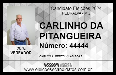 Candidato CARLINHO DA PITANGUEIRA 2024 - PEDRALVA - Eleições