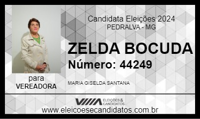 Candidato ZELDA BOCUDA 2024 - PEDRALVA - Eleições