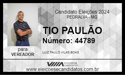 Candidato TIO PAULÃO 2024 - PEDRALVA - Eleições