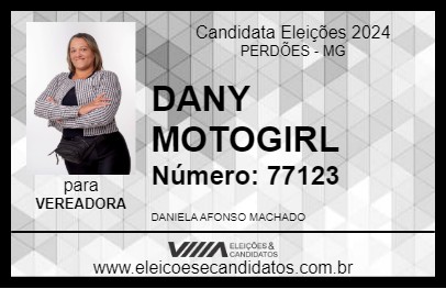 Candidato DANY MOTOGIRL 2024 - PERDÕES - Eleições