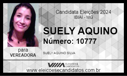 Candidato SUELY AQUINO 2024 - IBIAÍ - Eleições