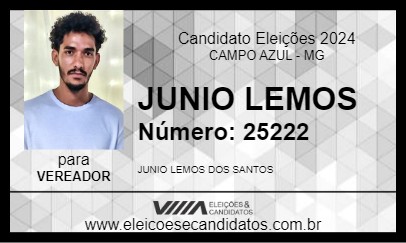 Candidato JUNIO LEMOS 2024 - CAMPO AZUL - Eleições