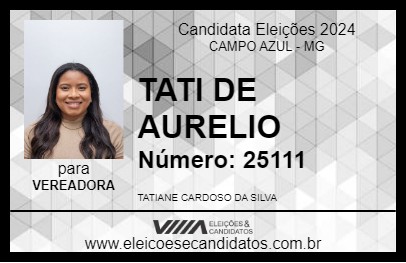 Candidato TATI DE AURELIO 2024 - CAMPO AZUL - Eleições