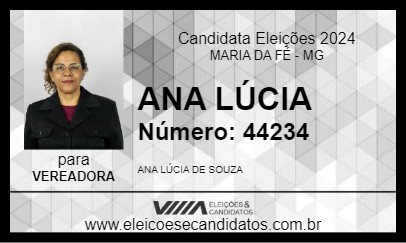 Candidato ANA LUCIA DE SOUZA 2024 - MARIA DA FÉ - Eleições