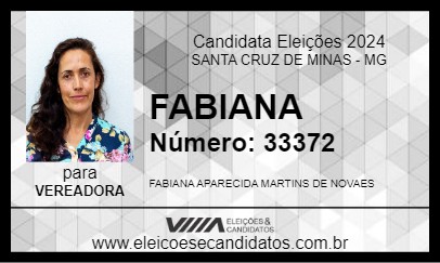 Candidato FABIANA 2024 - SANTA CRUZ DE MINAS - Eleições