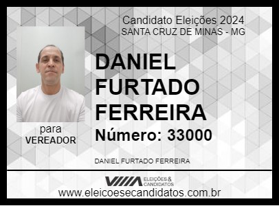 Candidato DANIEL CORREDOR 2024 - SANTA CRUZ DE MINAS - Eleições