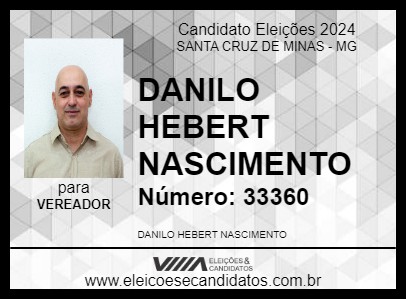 Candidato DANILO HEBERT 2024 - SANTA CRUZ DE MINAS - Eleições