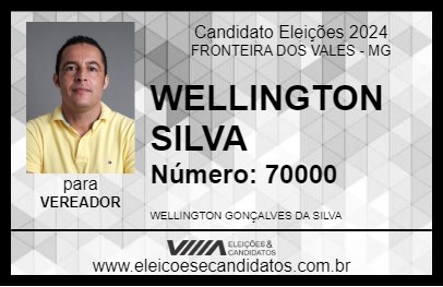 Candidato WELLINGTON SILVA 2024 - FRONTEIRA DOS VALES - Eleições