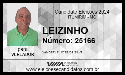 Candidato LEIZINHO 2024 - ITUMIRIM - Eleições