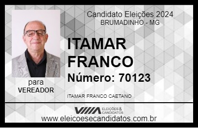 Candidato ITAMAR FRANCO 2024 - BRUMADINHO - Eleições